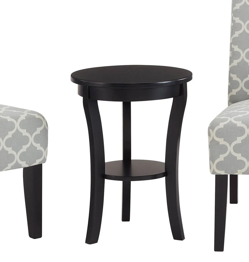 3Pc Set Gray Fabric Upholstery Side Table and 2 Chairs X745