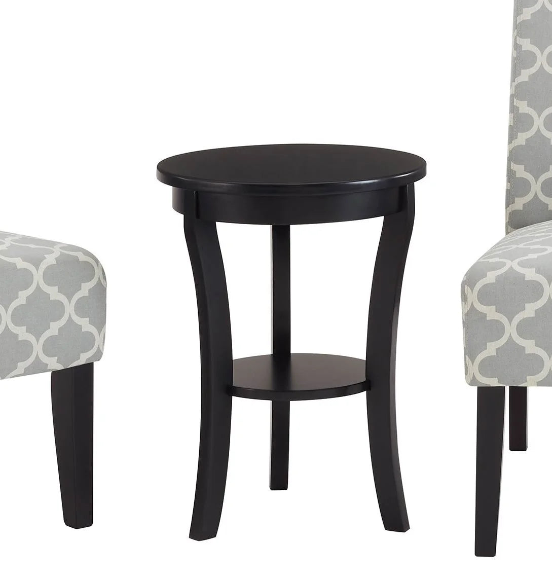 3Pc Set Gray Fabric Upholstery Side Table and 2 Chairs X745