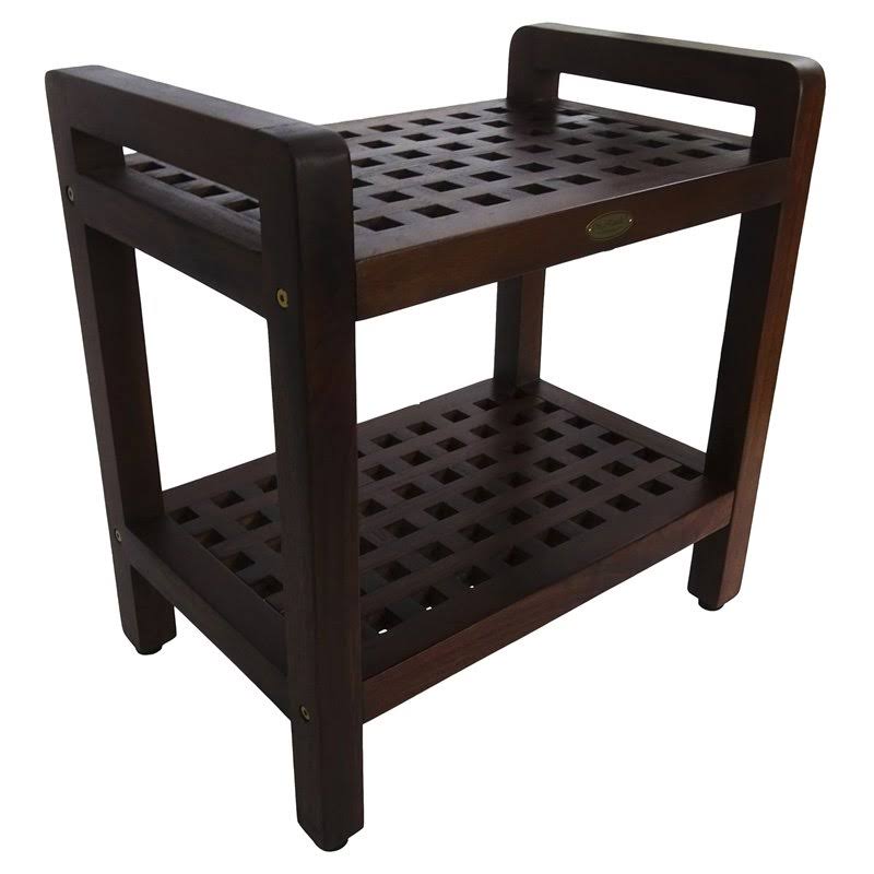 Teak Shower Bench with Handles T4276