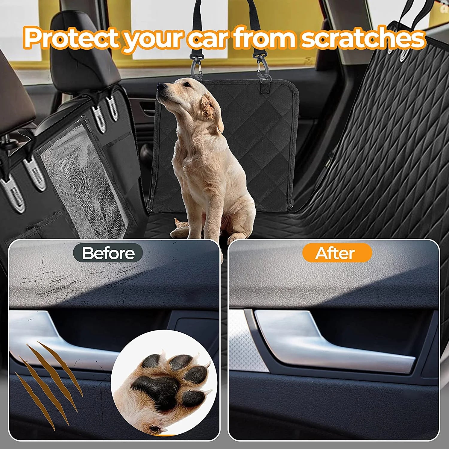 100% Waterproof Dog Car Seat Cover Hammock O6477