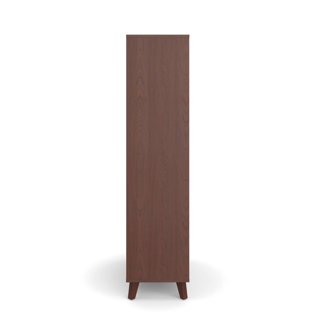 Walnut Cube Bookcase with Real Wood Feet T37177