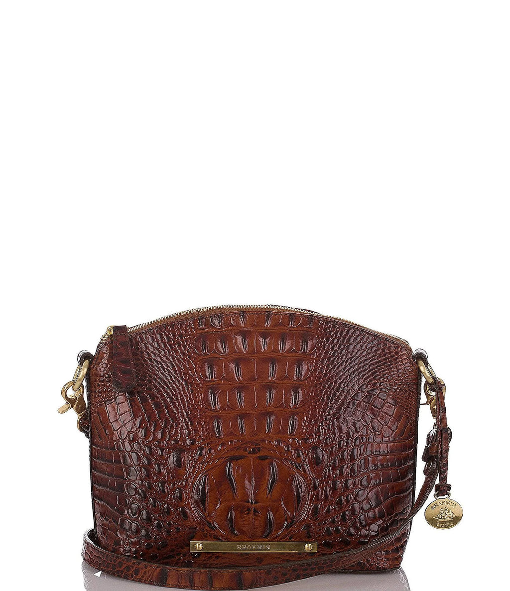Leather Mini Crossbody Embossed Brown B108151