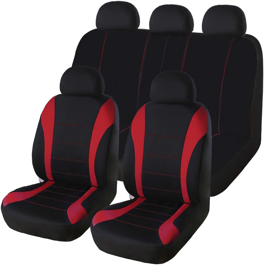 Beige Breathable Mesh Car Seat Covers S876427