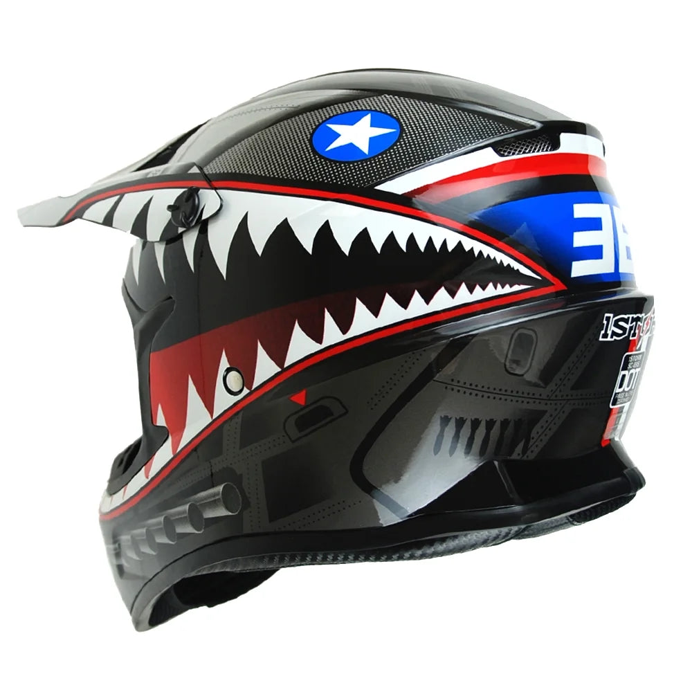 Shark Black Motocross Helmet G3391