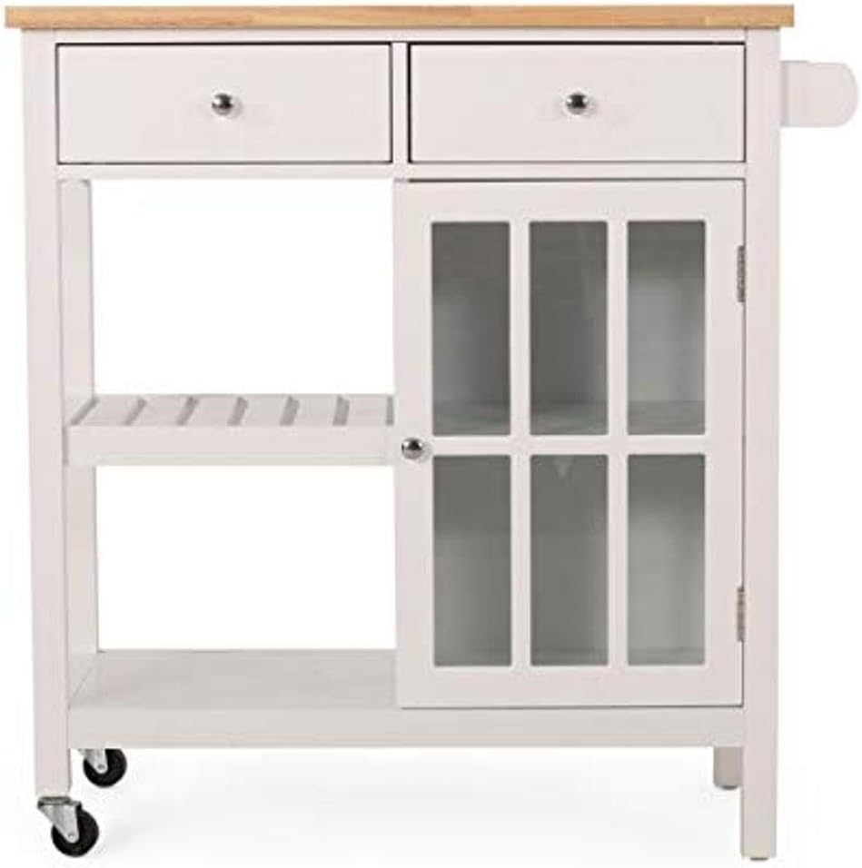 Black Kitchen Cart with Wheels H64989