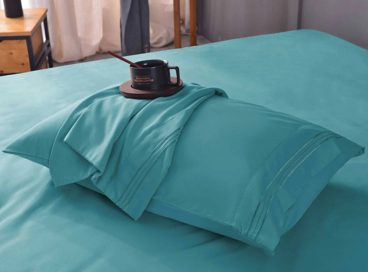 Teal Bamboo Sheet Set, 1800 Thread Count X372275