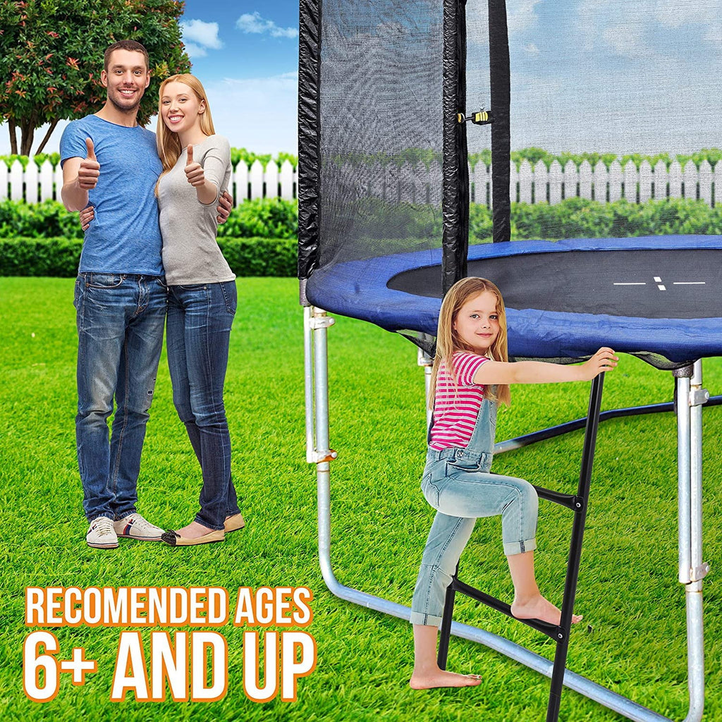 2 Step Galvanized Steel Trampoline Climbing Ladder M37605