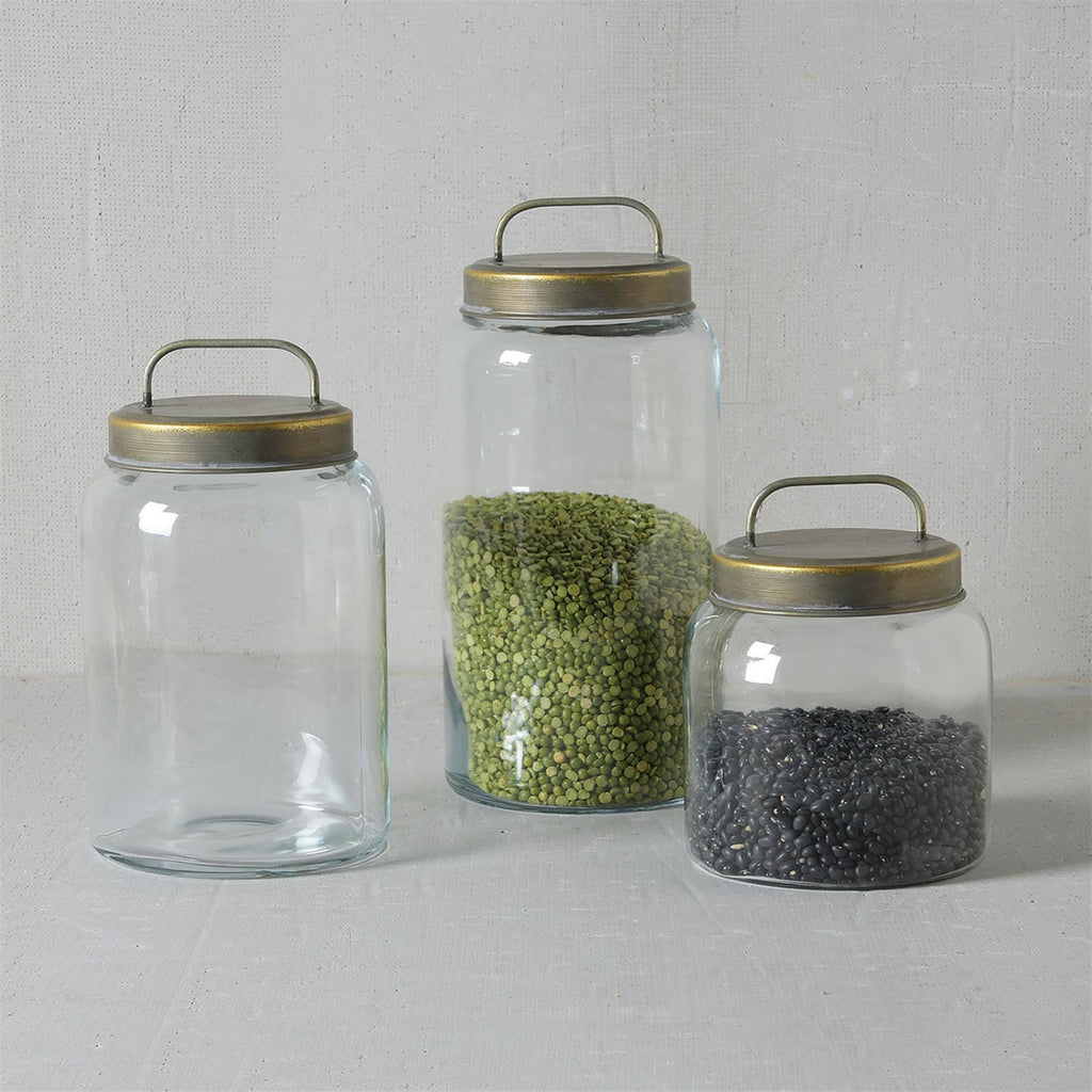 Clear Canister with Metal Lid S469