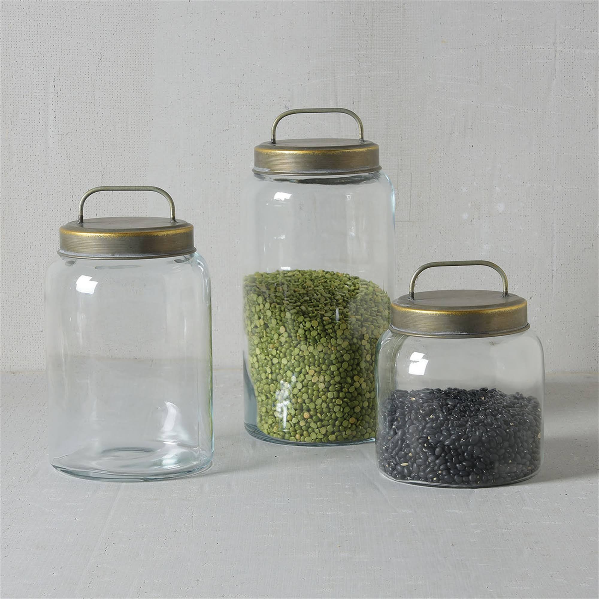 Clear Canister with Metal Lid S469