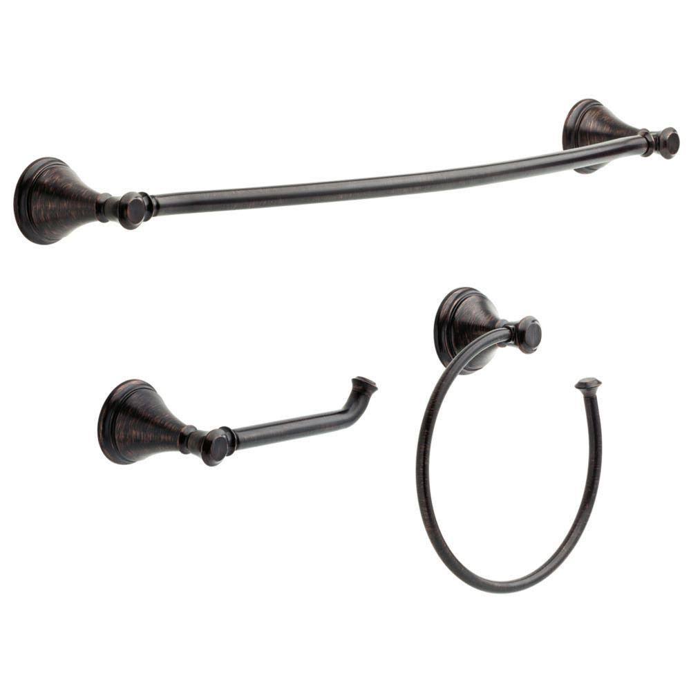 3-Piece Bath Hardware Set in Venetian Bronze C7925