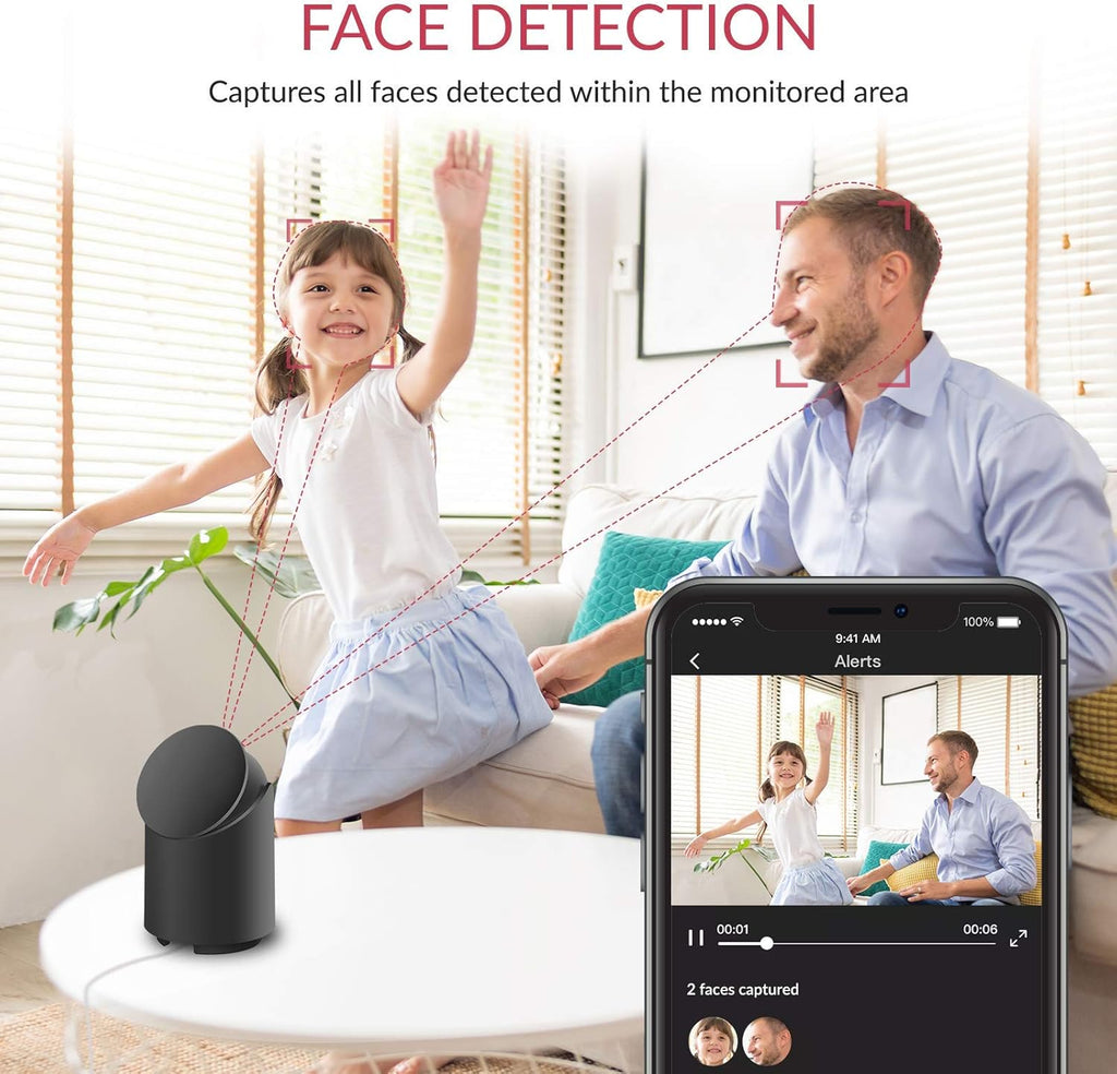2K WiFi Indoor Security Camera 2pc Q340