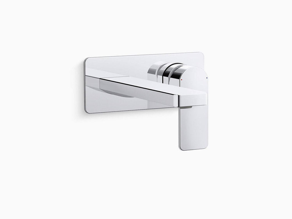 Vibrant Brushed Nickel Wall-Mount Single-Handle Bathroom Sink Faucet O340200