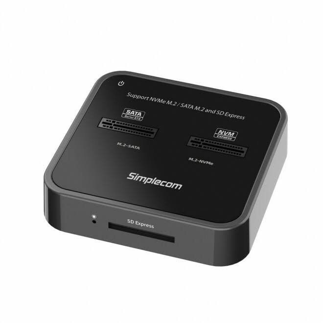 USB 3.2 Gen2 to NVMe + SATA M.2 SSD Dual Bay Docking Station with SD Express Card Reader H784