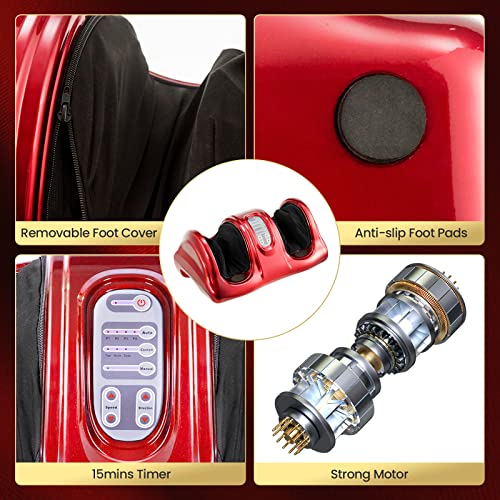 Burgundy Shiatsu Foot and Calf Massager Machine W515149
