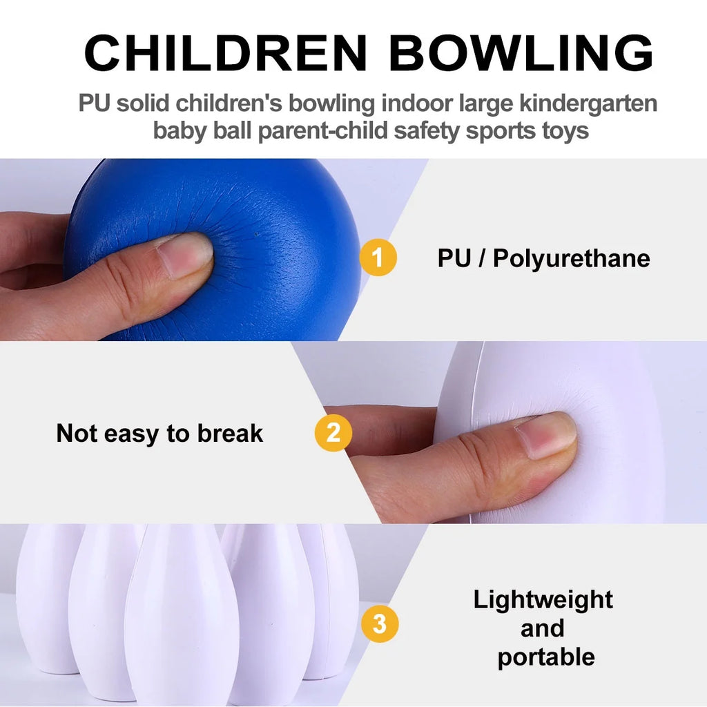 Colorful Bowling Ball Kit Indoor Outdoor Sports Toy T550
