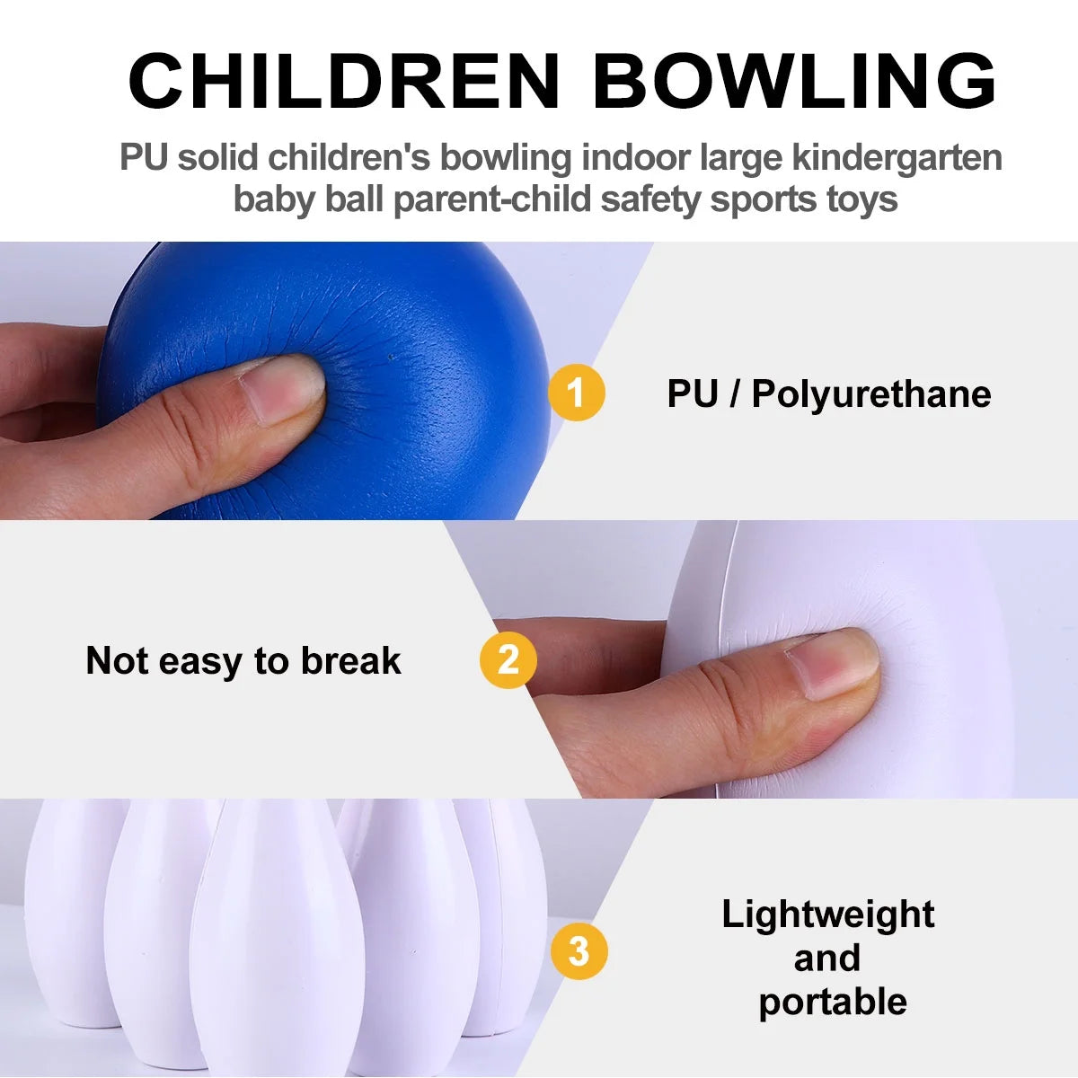 Colorful Bowling Ball Kit Indoor Outdoor Sports Toy T550