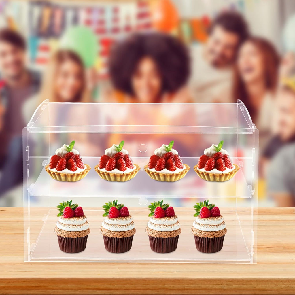 Acrylic Clear 2 Tier Bakery Display Case M8194