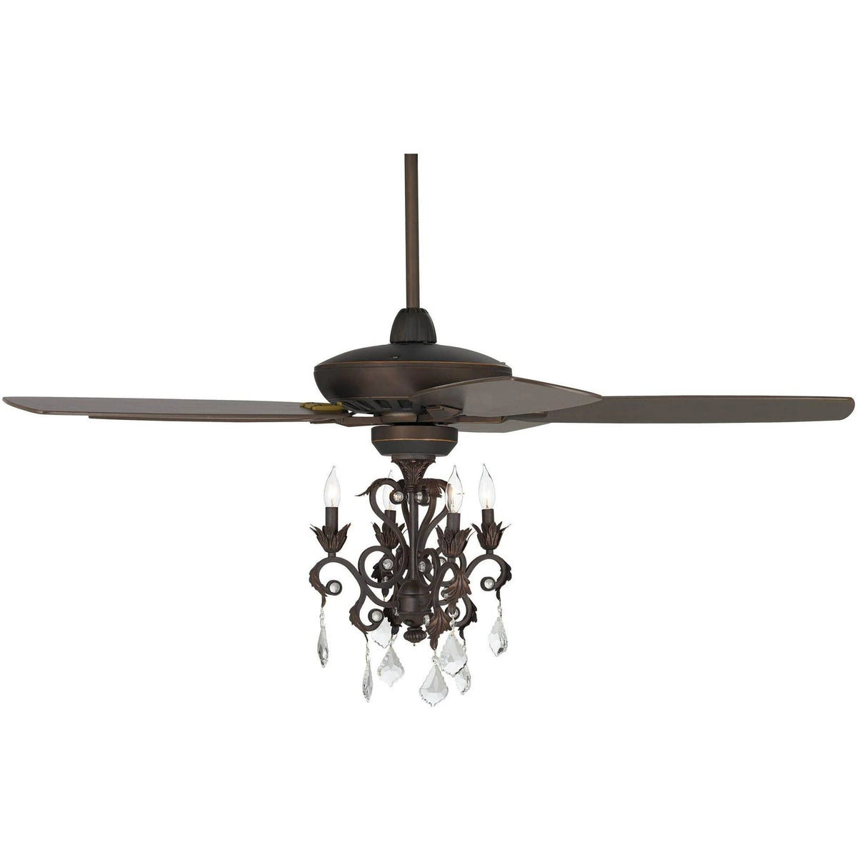 Oil Rubbed Bronze Crystal Chandelier Ceiling Fan with Light I692