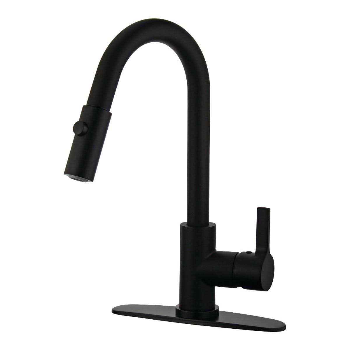 Brushed Nickel Single-Handle Pull-Down Kitchen Faucet H467891