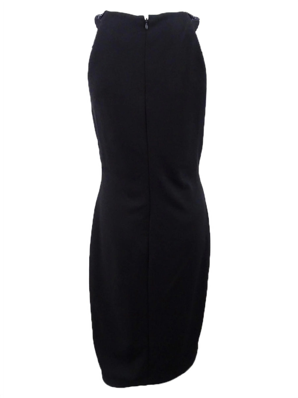 Black Ruffled Halter Dress K4655
