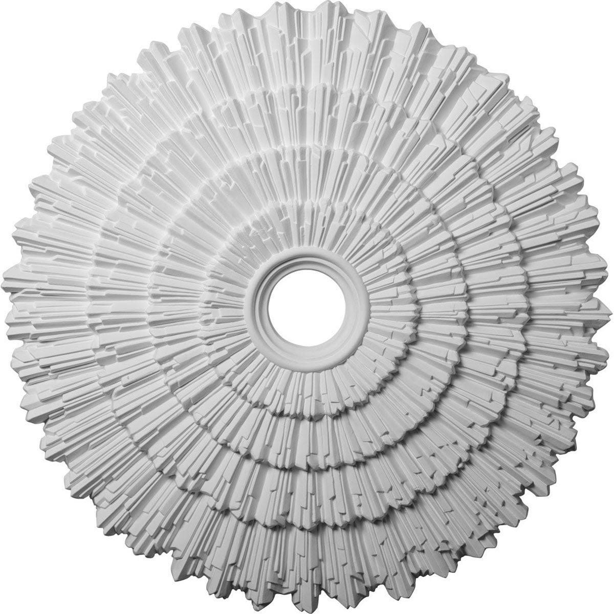 24 3/4x22OD x 3 1/4x22ID x 1 7/8x22P Ceiling Medallion (warm Silver) S578