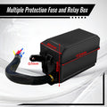 12V 6 Slots Fuse and Relay Box Kit with ATC ATO Blade Fuses and 5pcs 5Pins 40A Relay and 1pcs 4Pin 40A Relay N39577