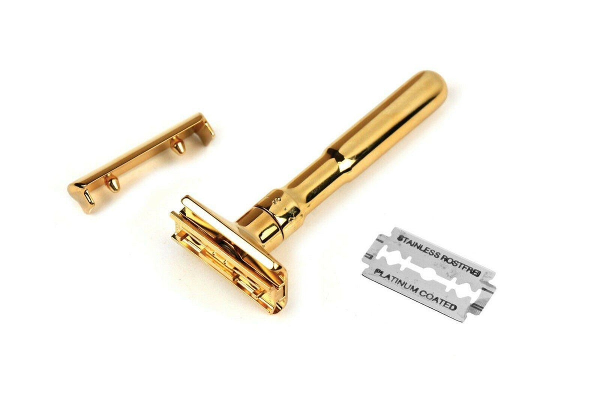 Gold Adjustable Double Edge Safety Razor C306861