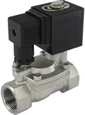 3/4 inch NPT Normally Open Stainless Steel Solenoid Valve Viton, 220 VDC X57227