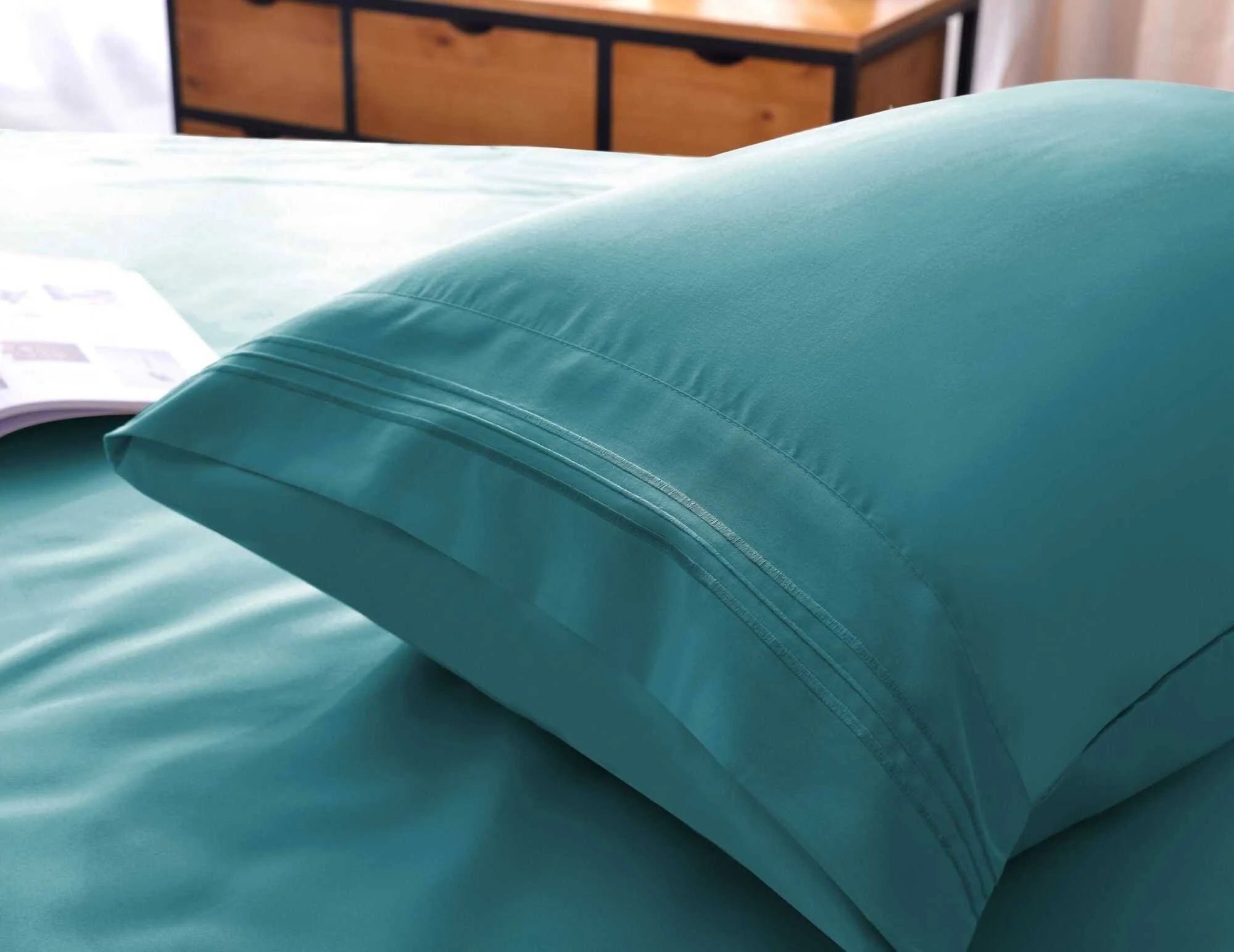 Teal Bamboo Sheet Set, 1800 Thread Count X372275