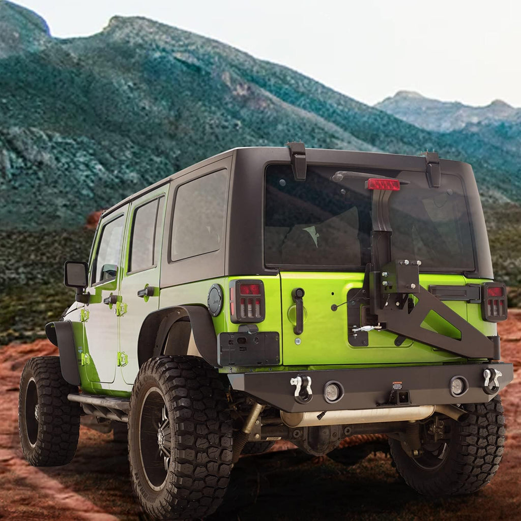 Front Bumper and Rear Bumper with Tire Carrier Combo for Wrangler JK A112957
