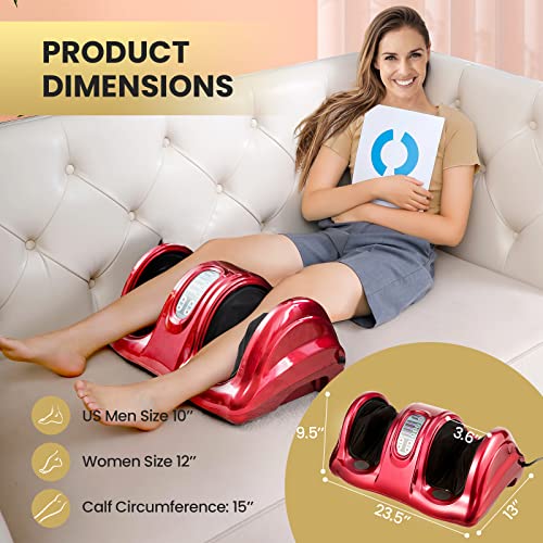 Burgundy Shiatsu Foot and Calf Massager Machine W515149