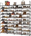 Black 80 Pairs Metal Shoe Rack G721703
