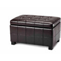 Rustic Flip Top Tufted Storage Bench, Brown O942