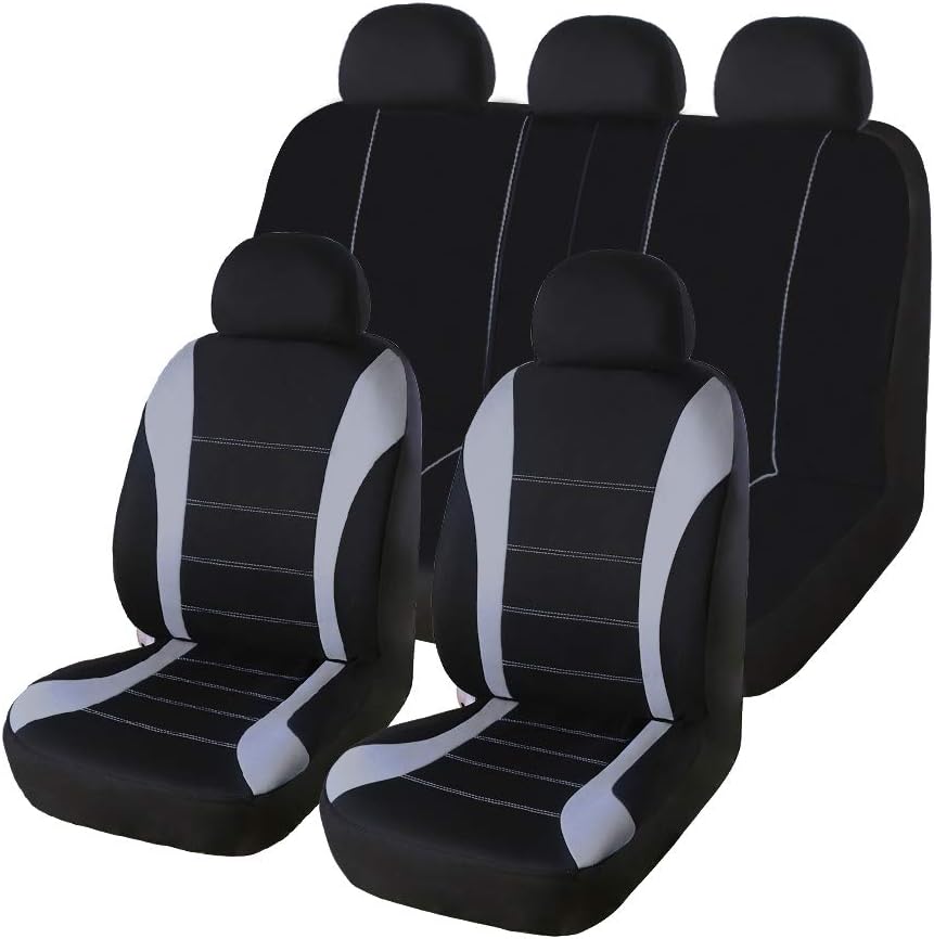 Beige Breathable Mesh Car Seat Covers S876427
