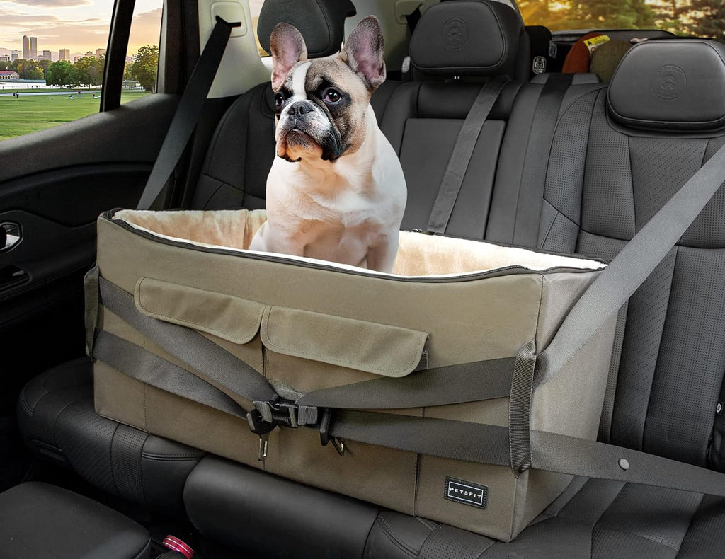 Lookout Car Seat For 2 Small Dogs or Medium Dog up to 45 lb With Big Pockets A99714