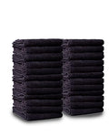 Black Pack of 24 Cotton Towels A3706