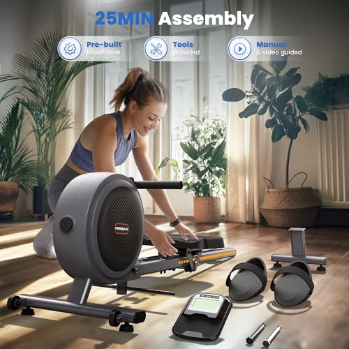 Compact Rowing Machine with 350LBS Loading Capacity E7742