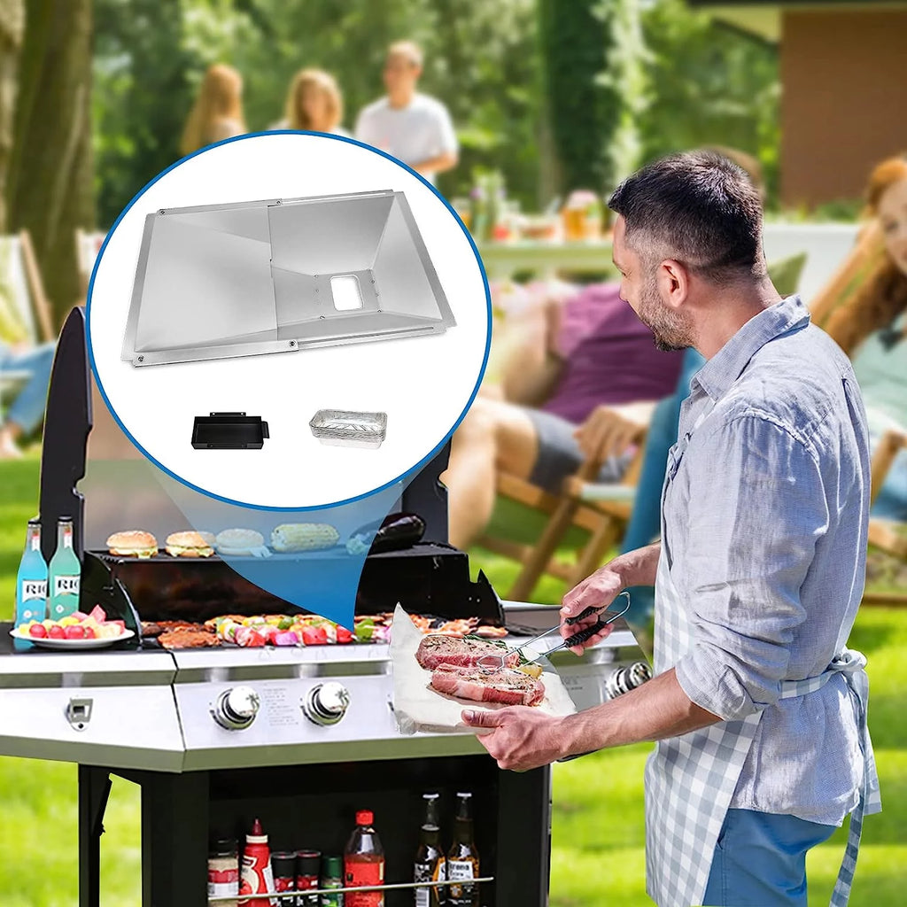 10 Pcs Aluminum Drip Tray Pan for Gas Grill Q3889