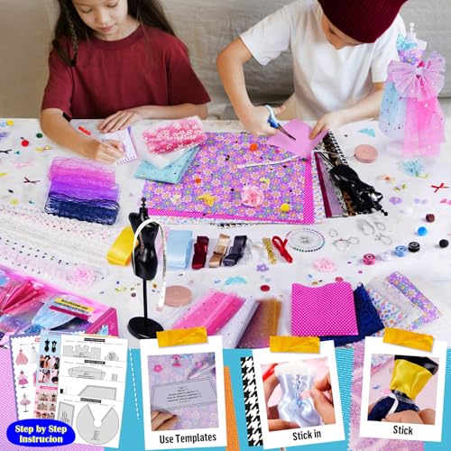 800+Pcs Fashion Designer Kit with 6 Mannequins Sewing Kit A261