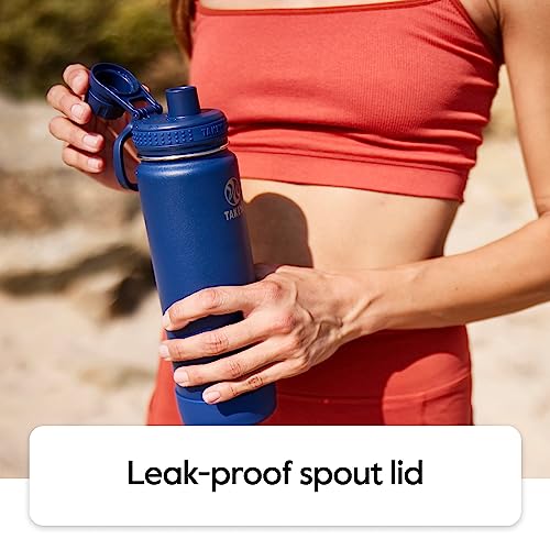 18 oz Midnight Blue Double Stainless Steel Insulated Water Bottle with Spout Lid X147