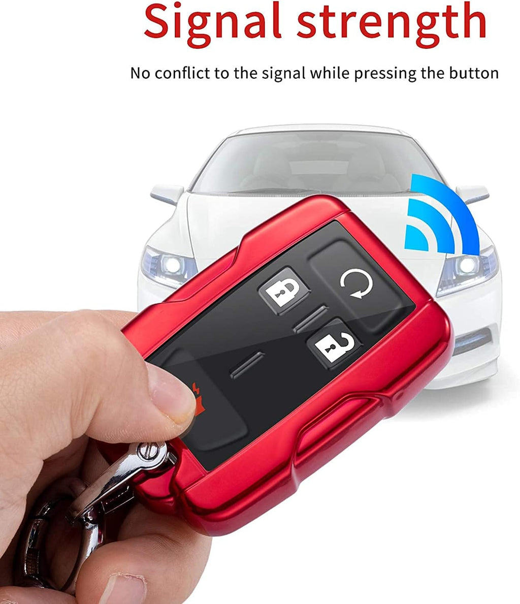 Key Fob Cover Case for 1500 2500HD 3500HD Canyon Key Cover Smart Remote 3/4/5/6 Button Protector V46611