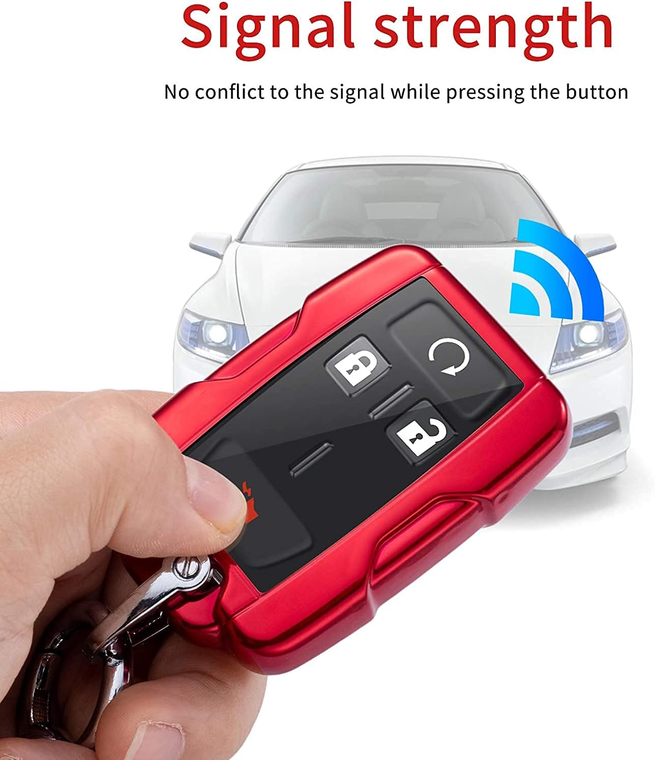 Key Fob Cover Case for 1500 2500HD 3500HD Canyon Key Cover Smart Remote 3/4/5/6 Button Protector V46611