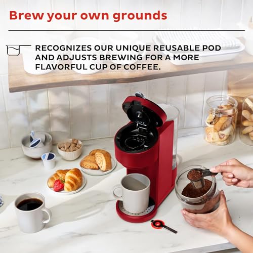 Single Serve Coffee Maker, K-Cup Pod Compatible Coffee Brewer, Black O346