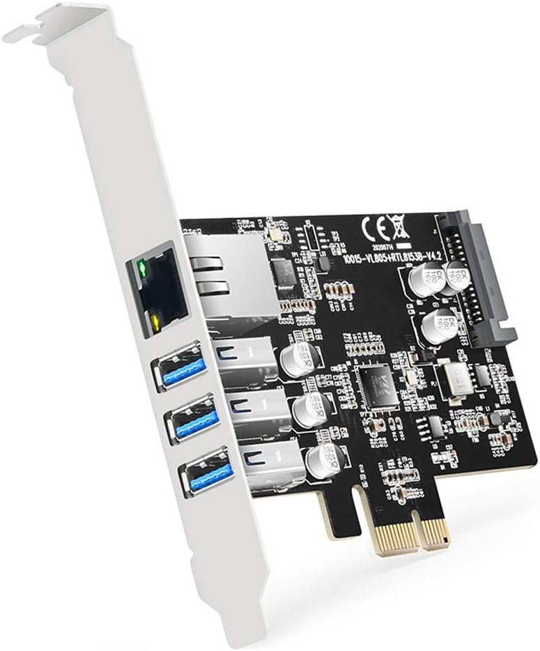 3 Ports PCI Express USB 3.0 Card with Gigabit Ethernet Ports B8230
