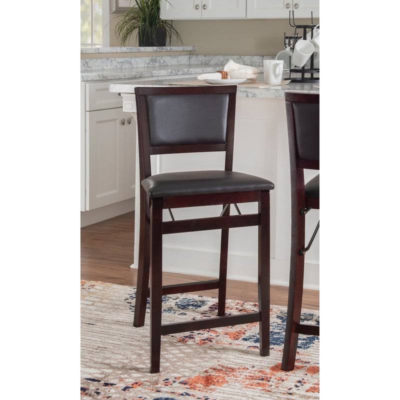 Dark Brown Folding Counter Stool F89610