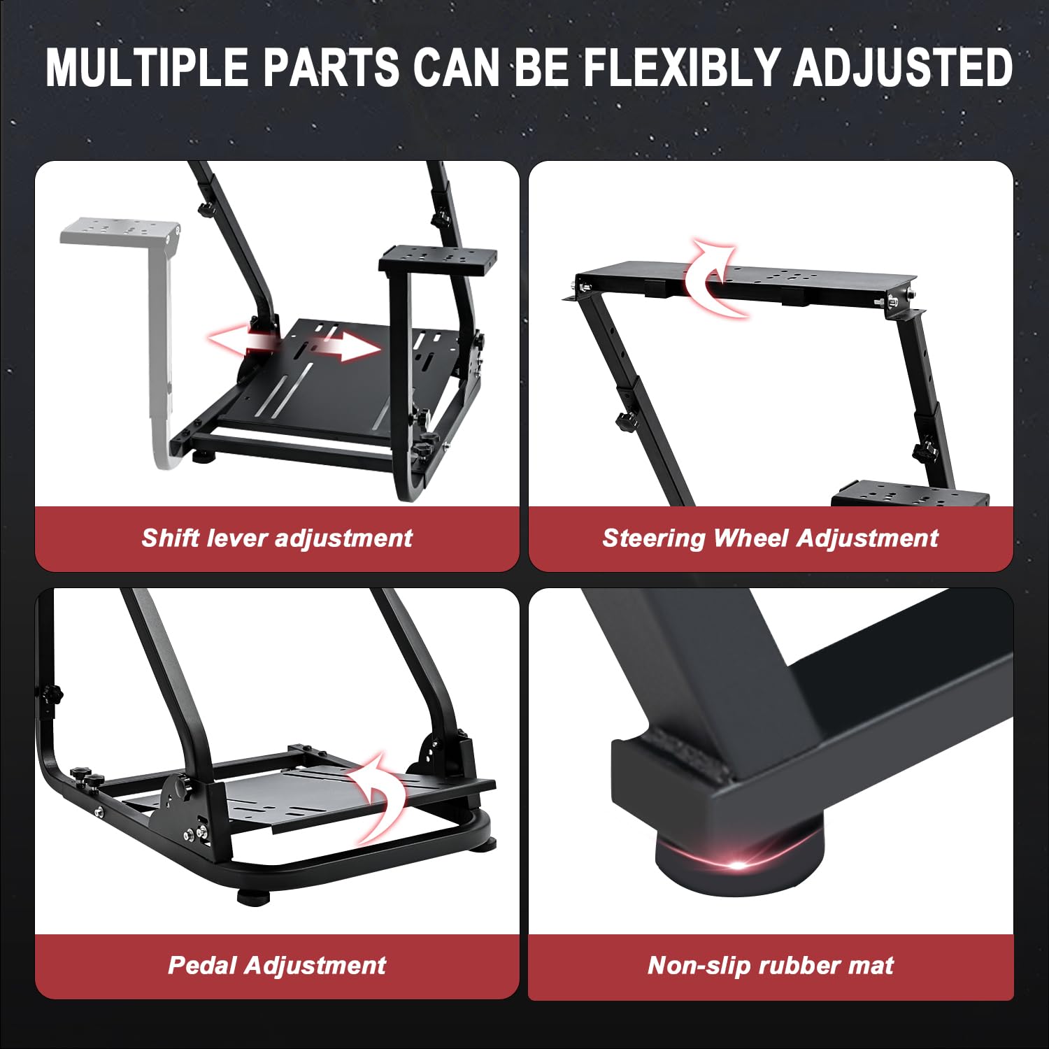 Racing Wheel Stand with Adjustable Shifter Mount E3339