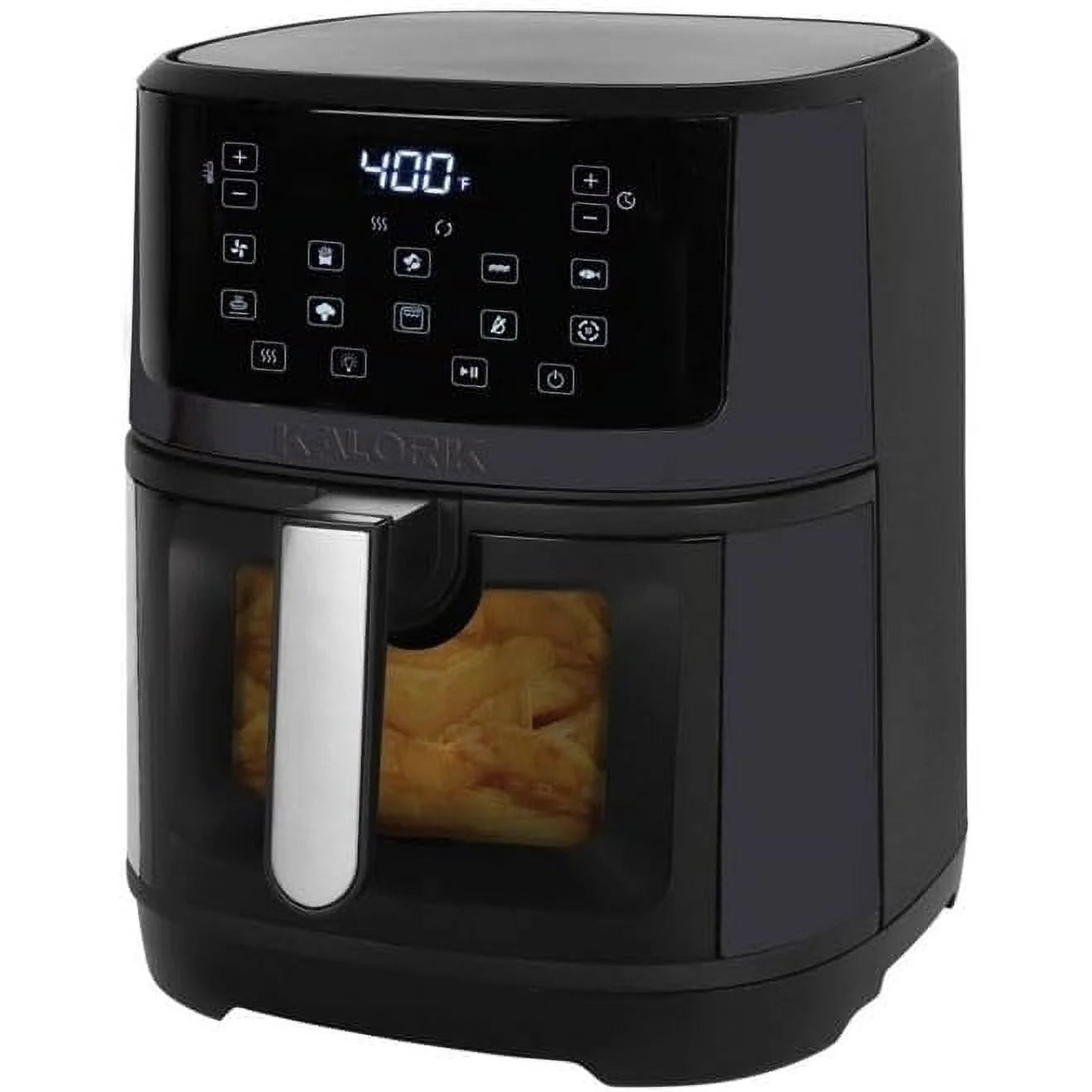 7-Quart Touchscreen Air Fryer With Window, Black Steel O302699