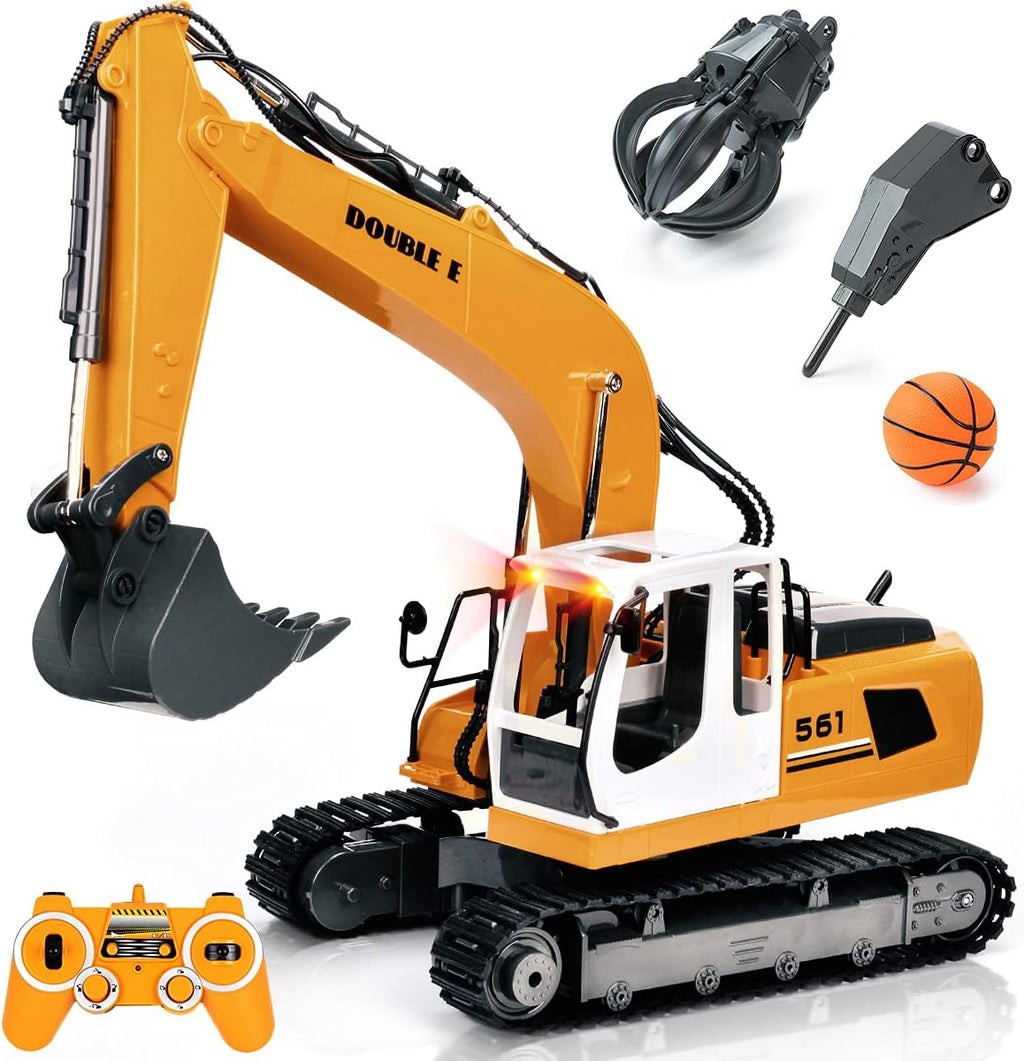 17 Channel RC Excavator Toy with Working Lights Pack of 2 V82875