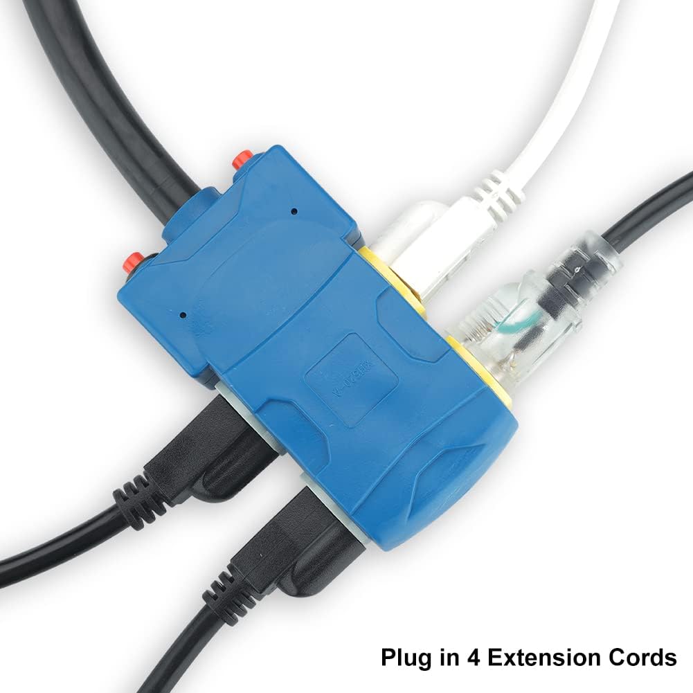 25 Feet 30 Amp 10 Gauge 4 Prong Generator Extension Cord 125/250V 7500W Pack of 2 L296279