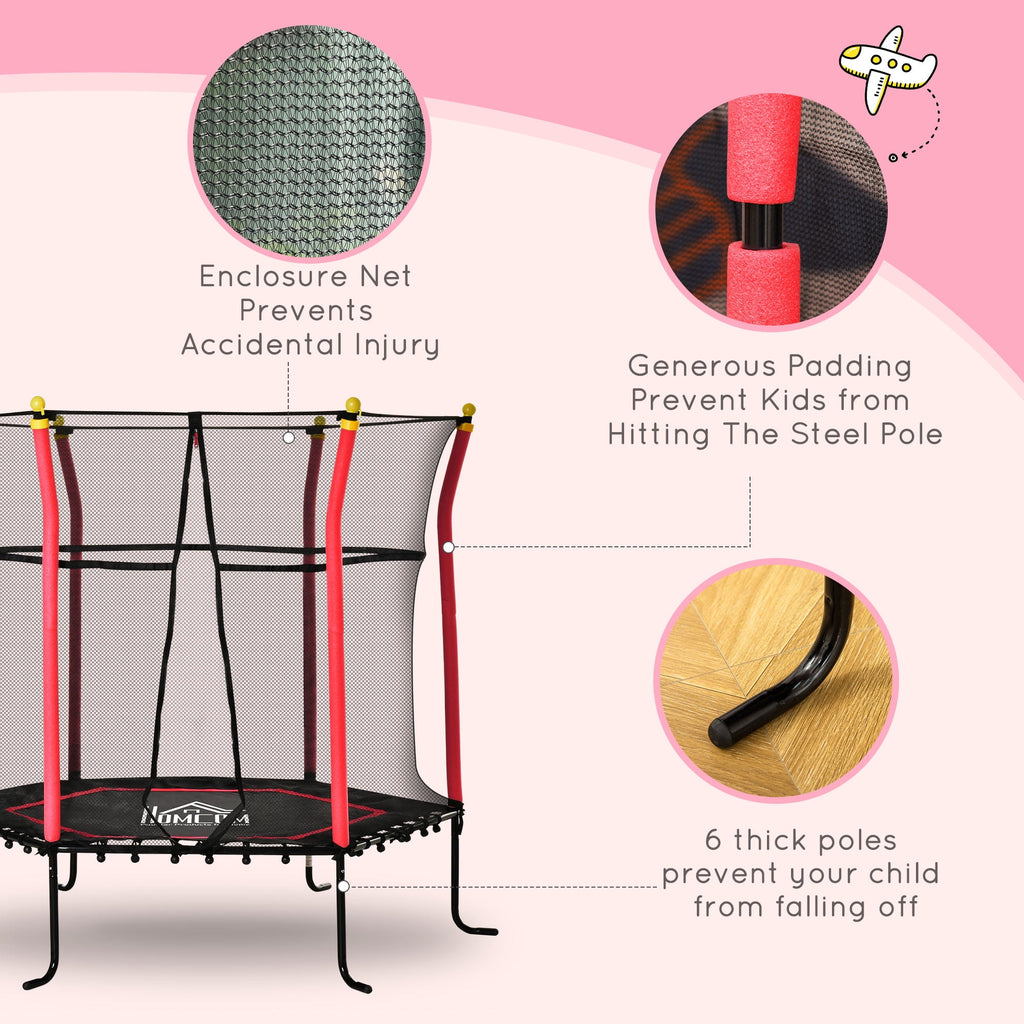 Red Kids Trampoline with Net B430610